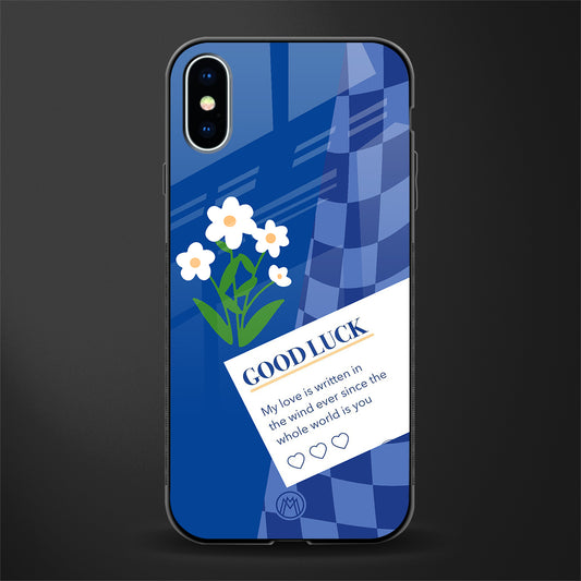 you're my world blue edition glass case for iphone xs image