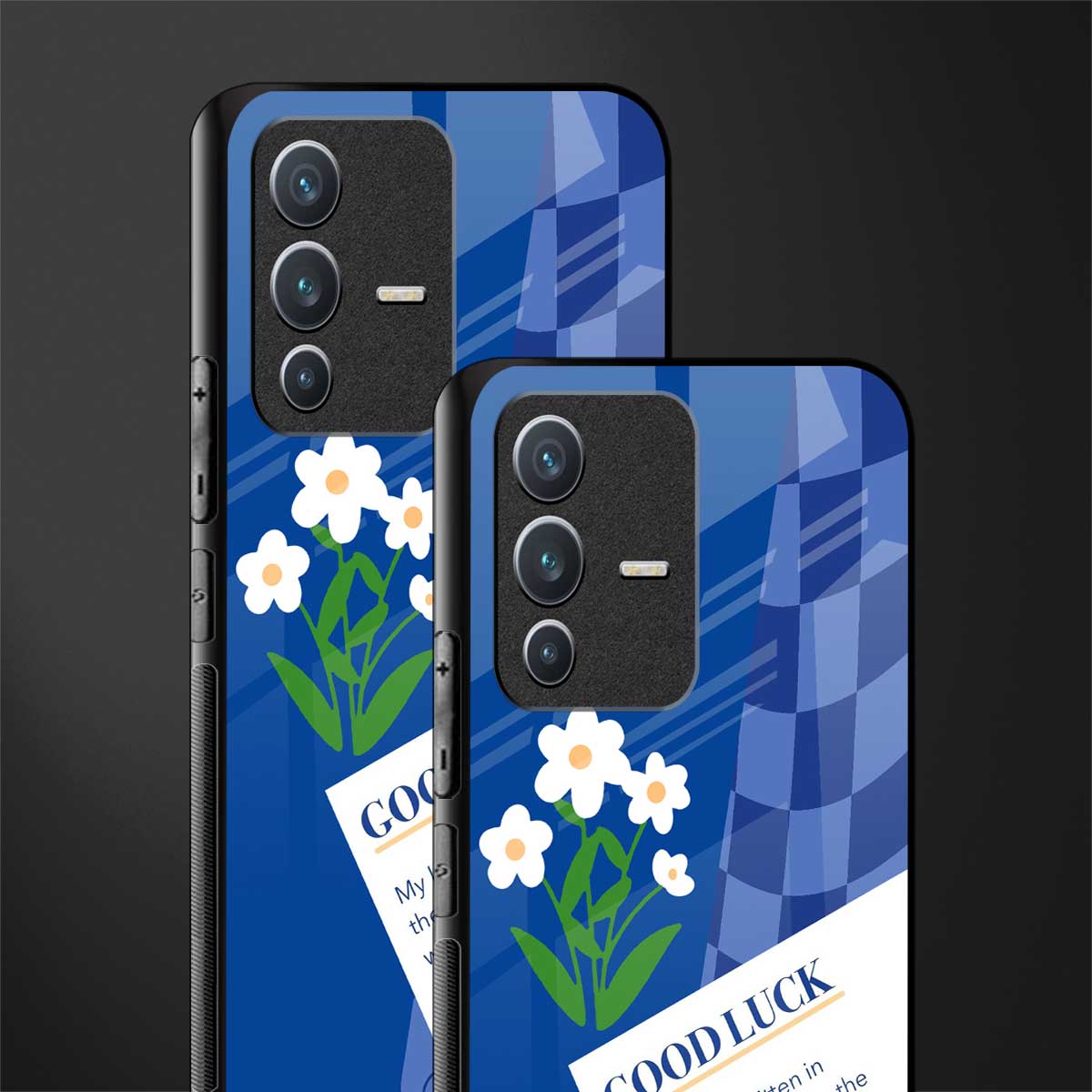 you're my world blue edition glass case for vivo v23 5g image-2