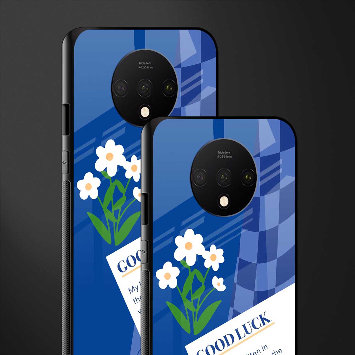 you're my world blue edition glass case for oneplus 7t image-2
