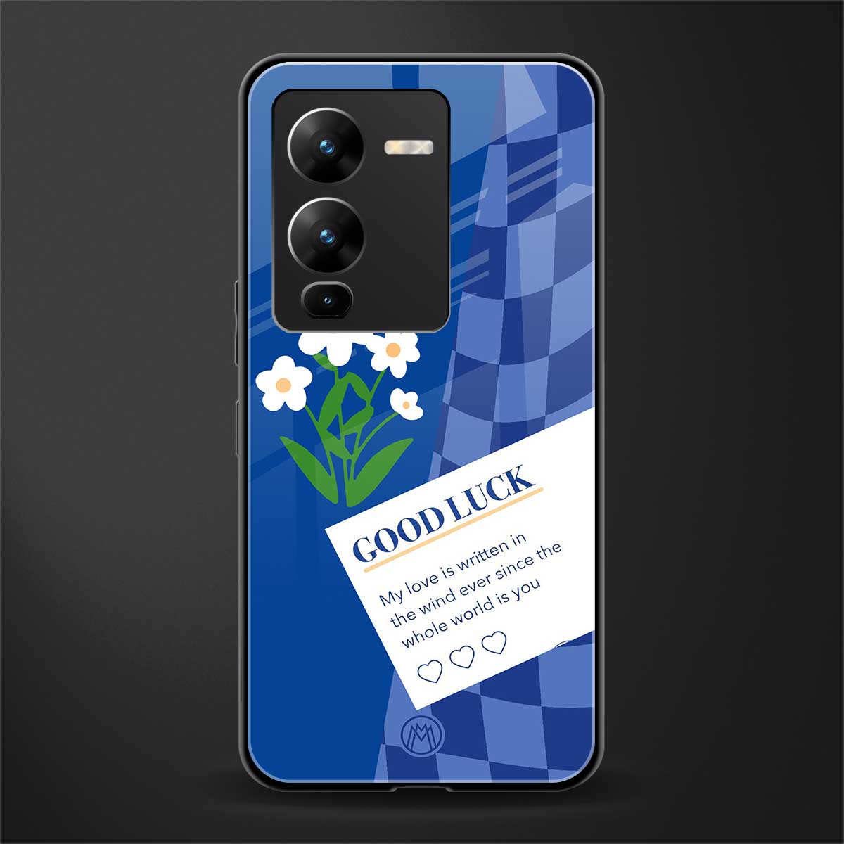you're my world blue edition back phone cover | glass case for vivo v25 pro 5g