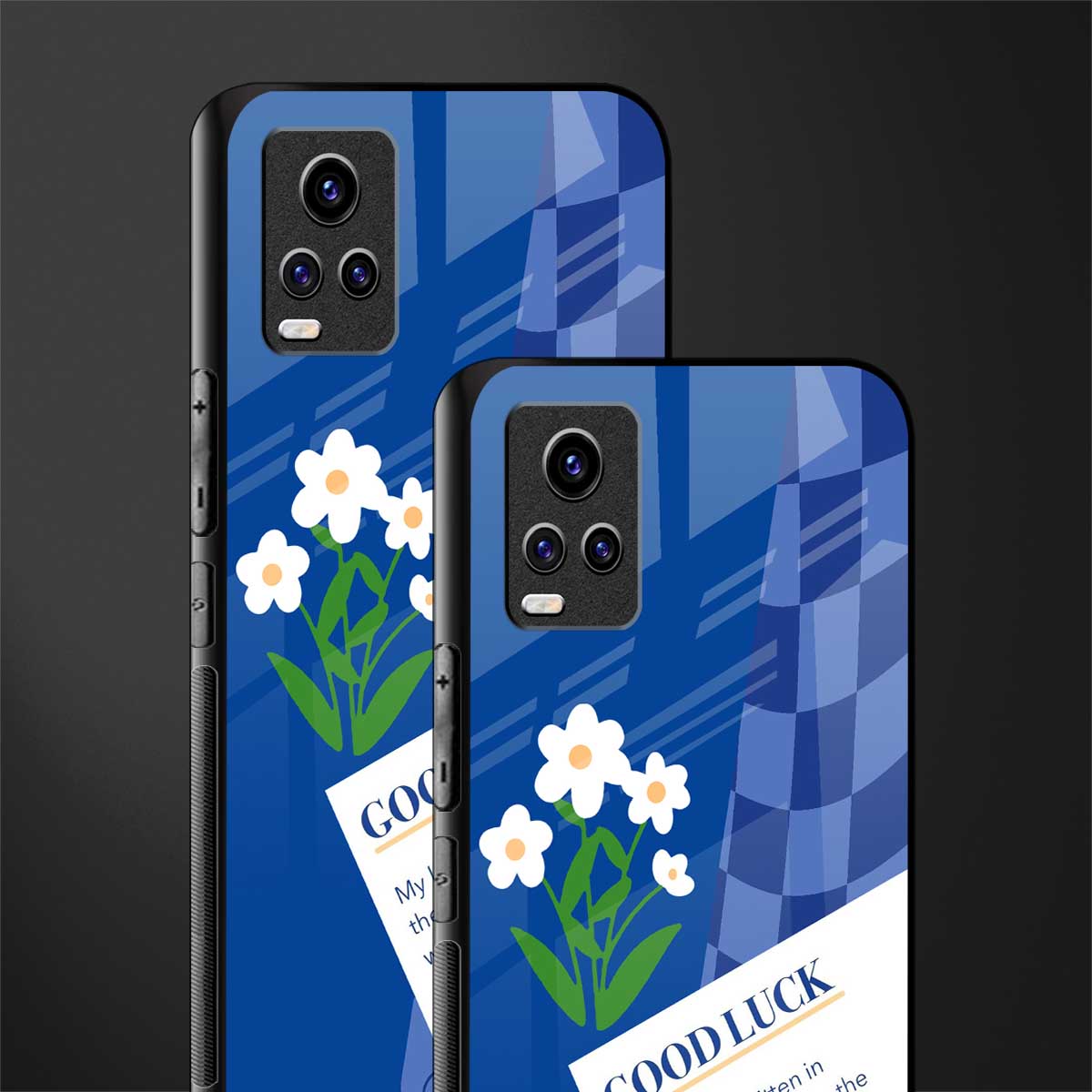you're my world blue edition back phone cover | glass case for vivo v21e 4g