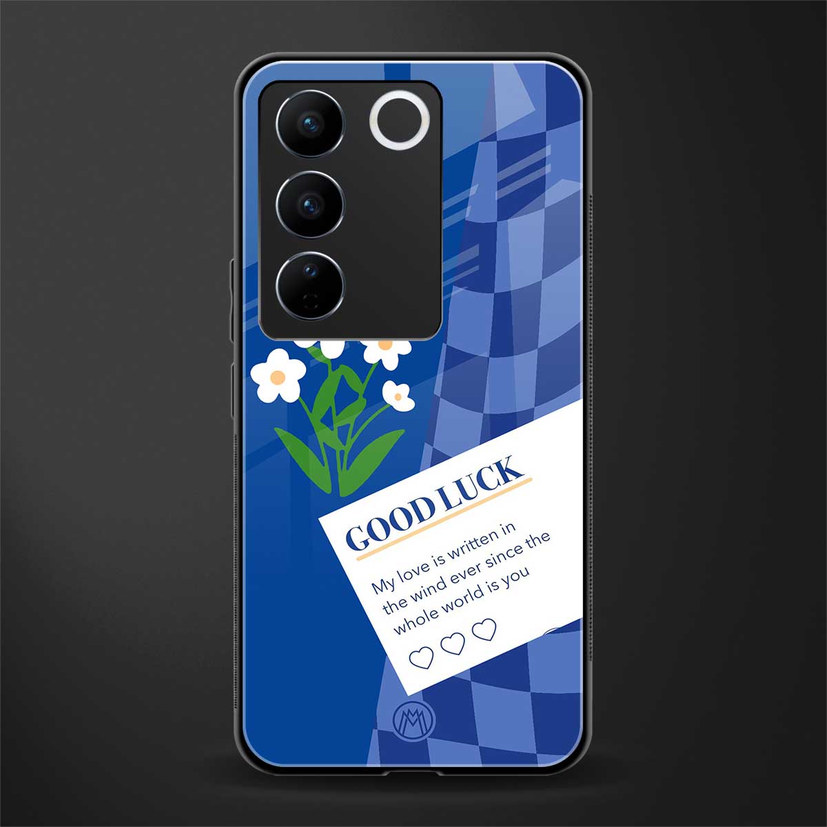 you're my world blue edition back phone cover | glass case for vivo v27 pro 5g