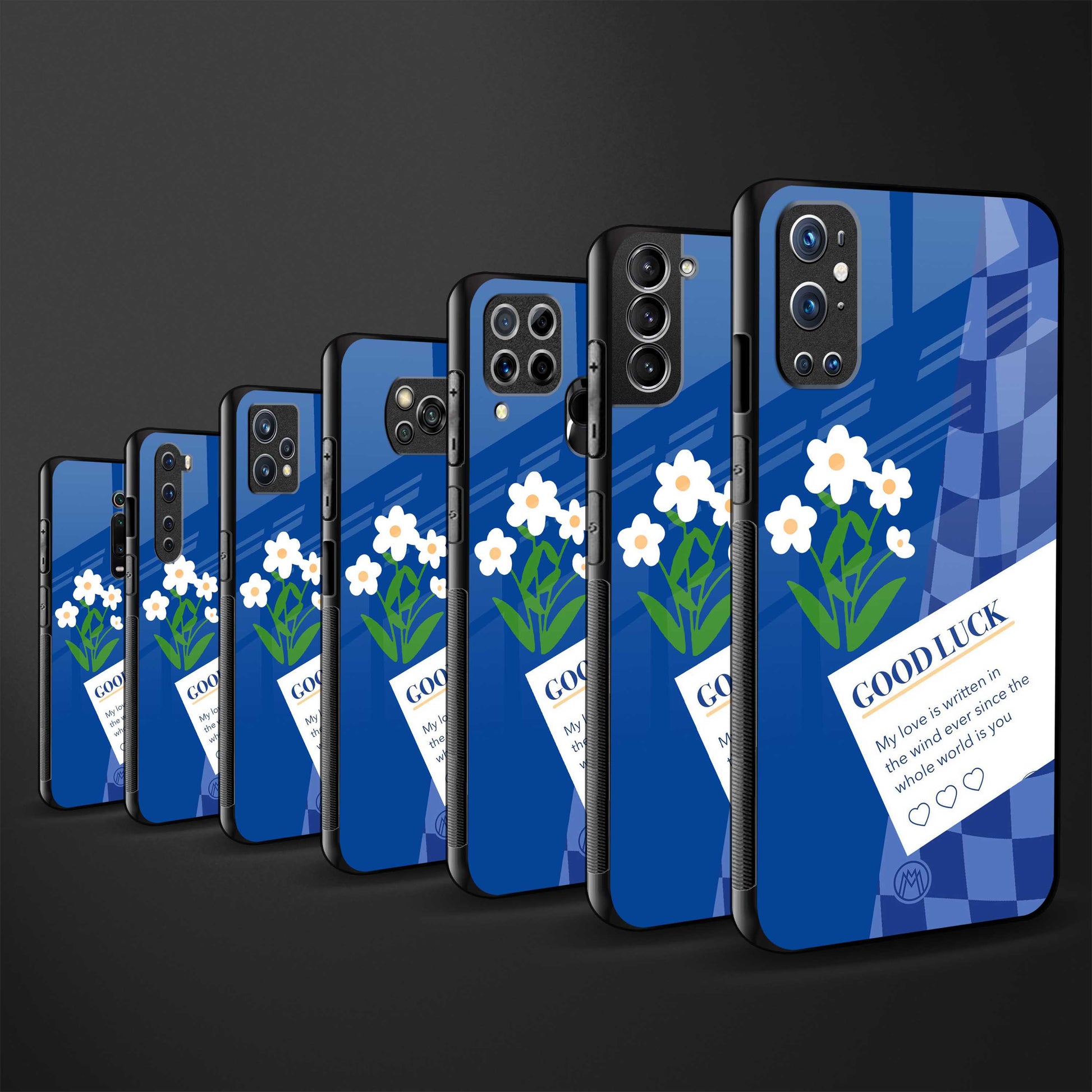 you're my world blue edition back phone cover | glass case for vivo t1 44w 4g