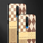 you're my world brown edition glass case for poco x2 image-2