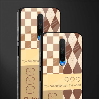 you're my world brown edition glass case for poco x2 image-2