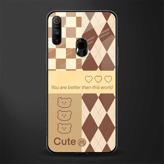you're my world brown edition glass case for realme narzo 20a image
