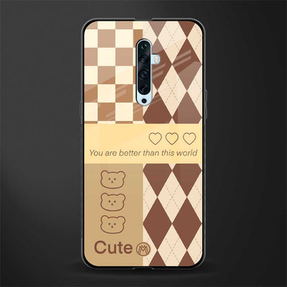 you're my world brown edition glass case for oppo reno 2f image