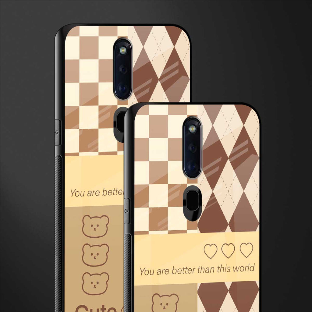 you're my world brown edition glass case for oppo f11 pro image-2