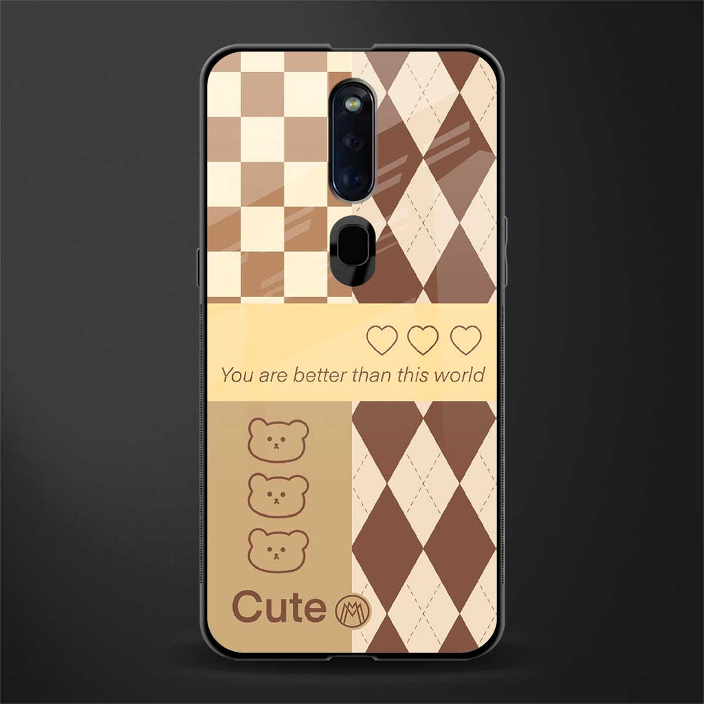you're my world brown edition glass case for oppo f11 pro image
