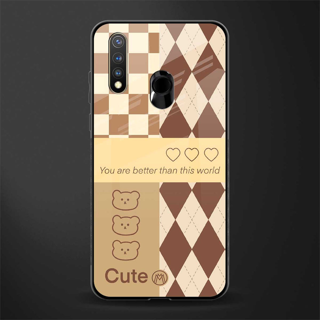 you're my world brown edition glass case for vivo u20 image
