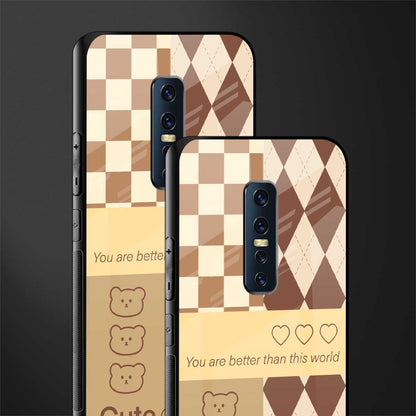 you're my world brown edition glass case for vivo v17 pro image-2