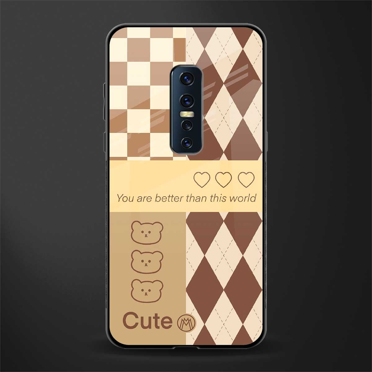 you're my world brown edition glass case for vivo v17 pro image