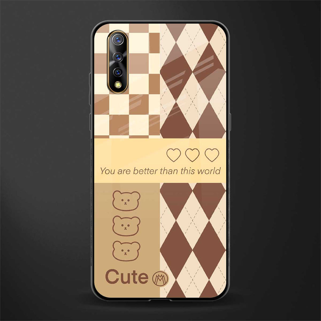 you're my world brown edition glass case for vivo s1 image