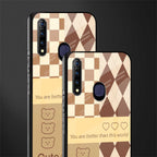 you're my world brown edition glass case for vivo z1 pro image-2