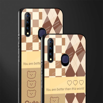 you're my world brown edition glass case for vivo z1 pro image-2