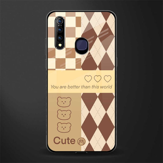 you're my world brown edition glass case for vivo z1 pro image