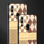 you're my world brown edition glass case for vivo v15 image-2