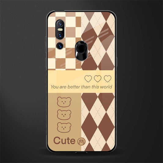 you're my world brown edition glass case for vivo v15 image