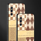 you're my world brown edition glass case for vivo v15 pro image-2
