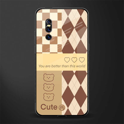 you're my world brown edition glass case for vivo v15 pro image