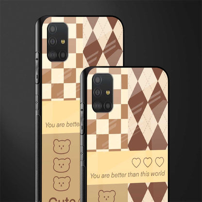 you're my world brown edition glass case for samsung galaxy a51 image-2