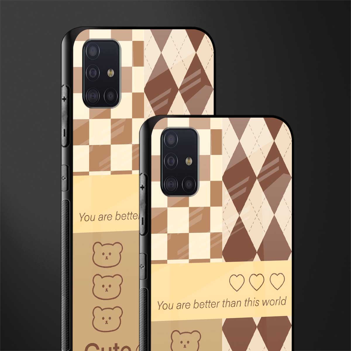 you're my world brown edition glass case for samsung galaxy a71 image-2