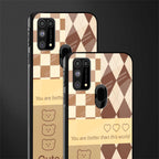 you're my world brown edition glass case for samsung galaxy m31 prime edition image-2