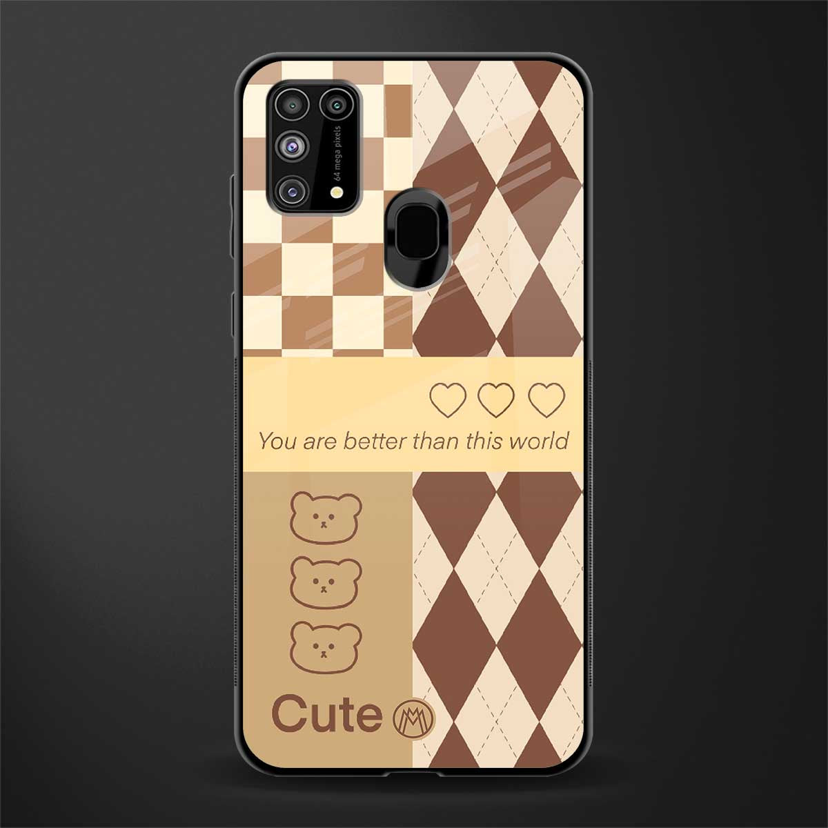 you're my world brown edition glass case for samsung galaxy f41 image