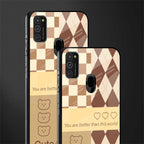 you're my world brown edition glass case for samsung galaxy m21 image-2