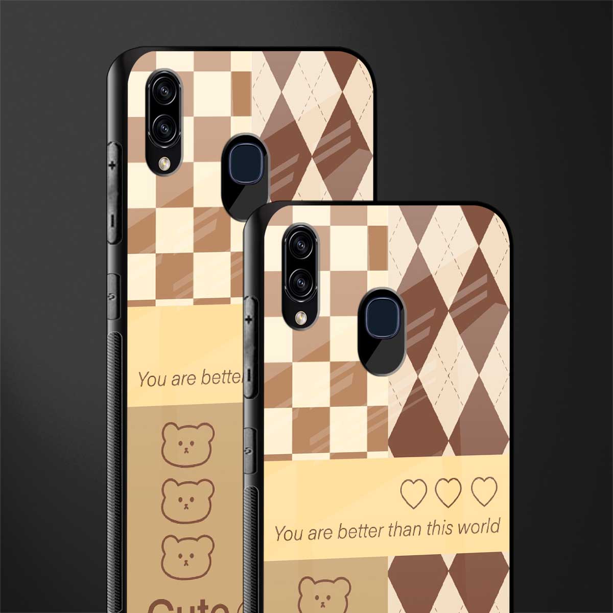 you're my world brown edition glass case for samsung galaxy a20 image-2