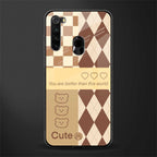 you're my world brown edition glass case for redmi note 8 image