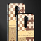 you're my world brown edition glass case for redmi note 8 pro image-2