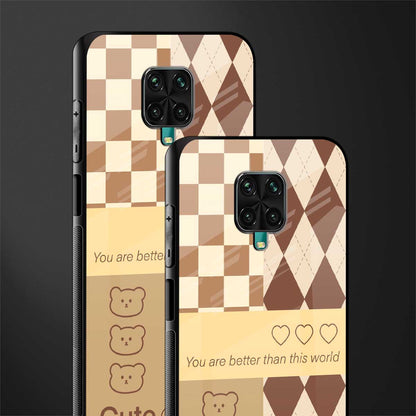 you're my world brown edition glass case for redmi note 9 pro max image-2
