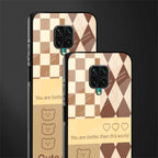 you're my world brown edition glass case for redmi note 9 pro image-2