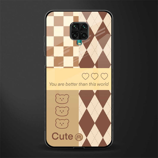 you're my world brown edition glass case for redmi note 9 pro max image