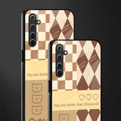 you're my world brown edition glass case for realme 6i image-2