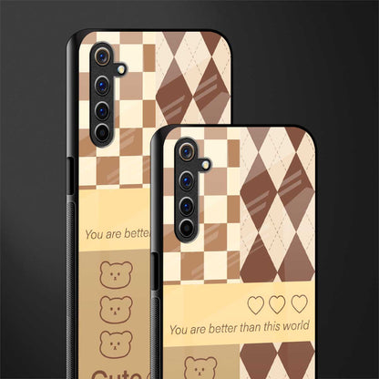 you're my world brown edition glass case for realme 6 pro image-2
