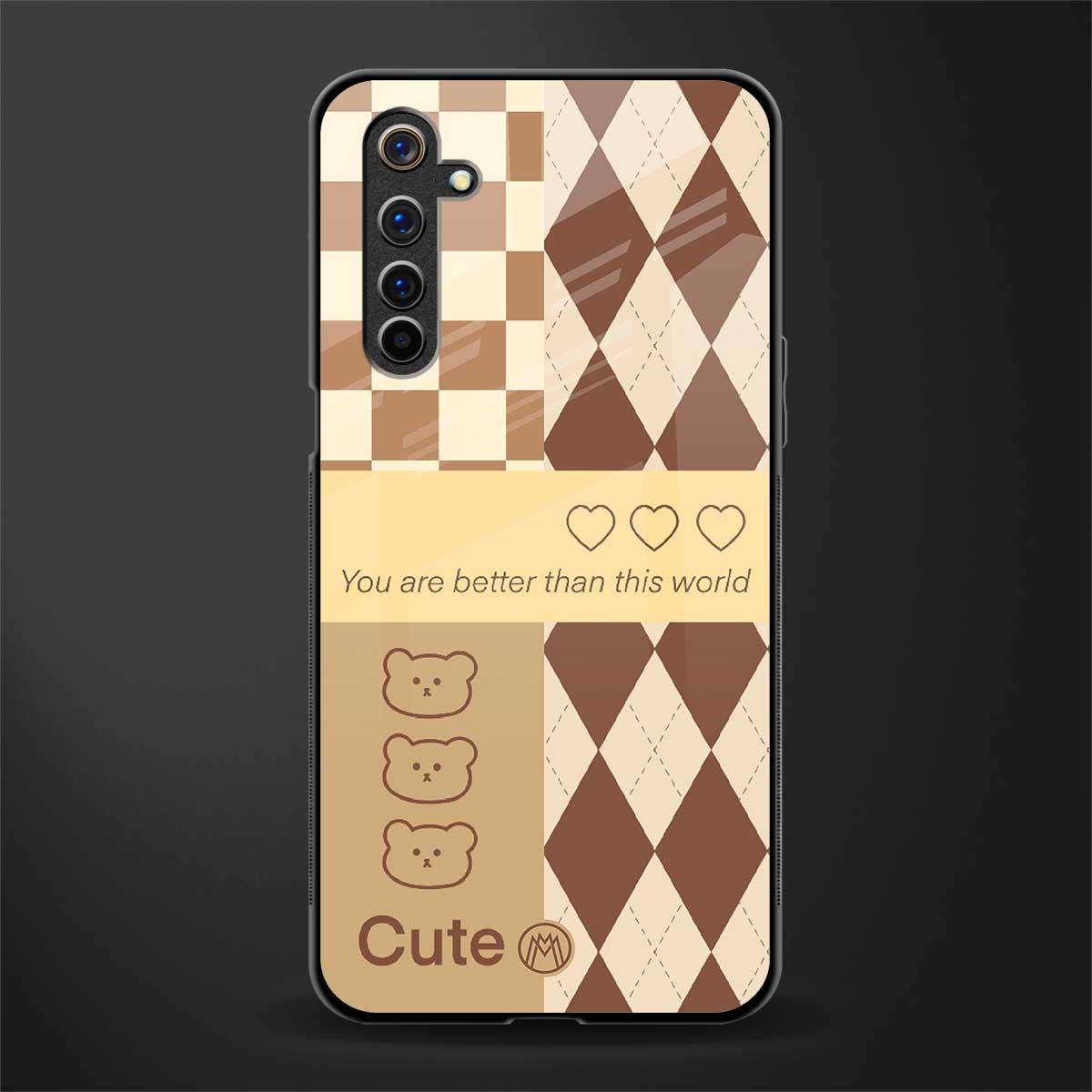 you're my world brown edition glass case for realme 6 pro image