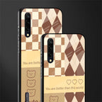 you're my world brown edition glass case for mi a3 redmi a3 image-2
