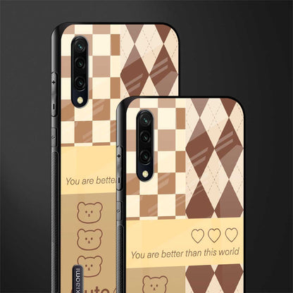 you're my world brown edition glass case for mi a3 redmi a3 image-2