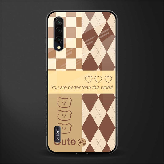 you're my world brown edition glass case for mi a3 redmi a3 image
