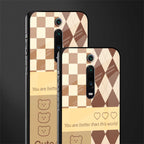 you're my world brown edition glass case for redmi k20 image-2