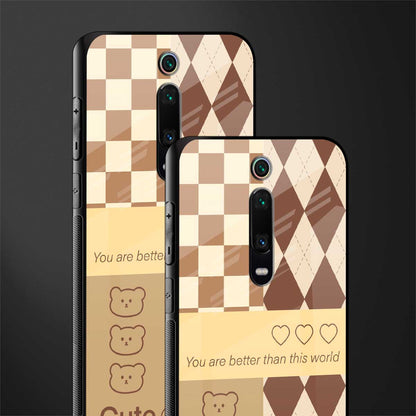 you're my world brown edition glass case for redmi k20 pro image-2