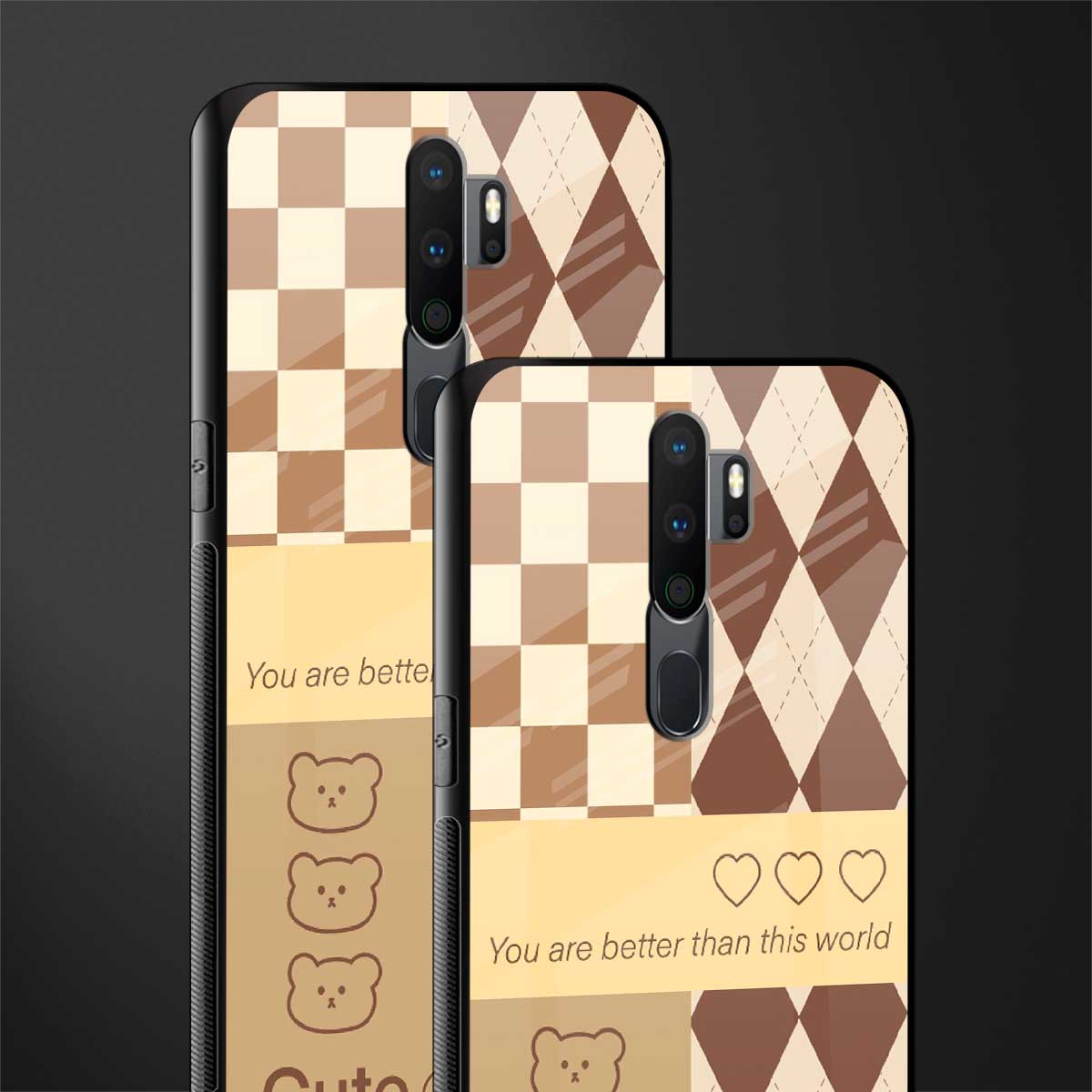 you're my world brown edition glass case for oppo a9 2020 image-2