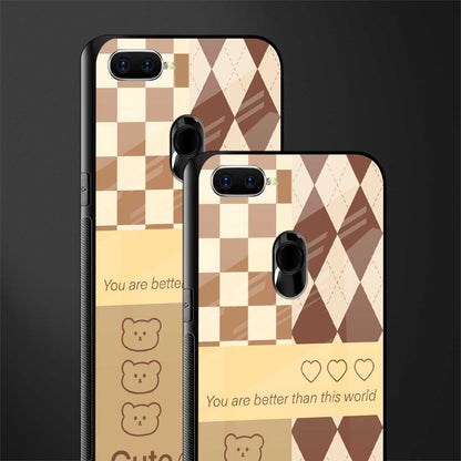 you're my world brown edition glass case for oppo a5s image-2