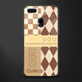 you're my world brown edition glass case for oppo a7 image