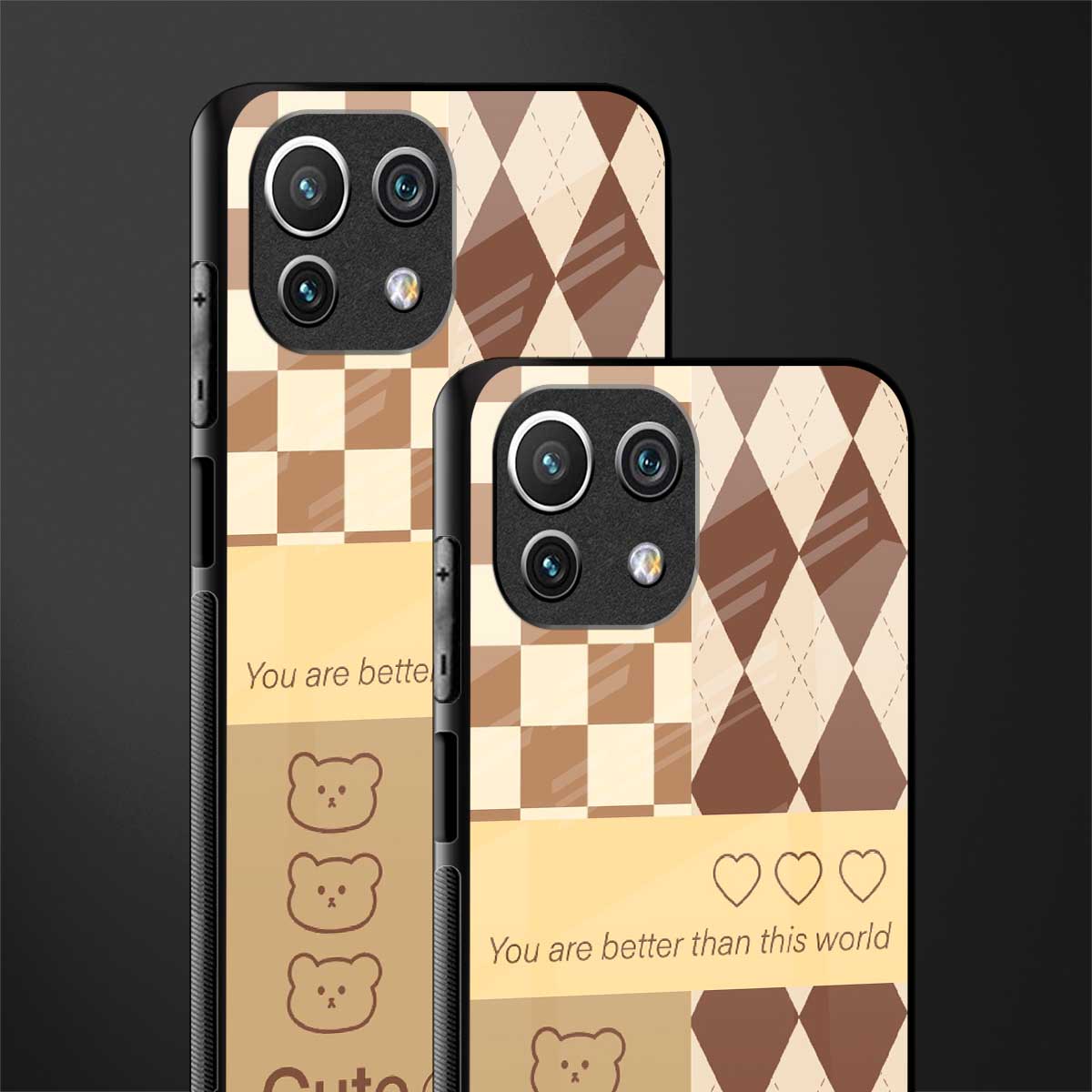 you're my world brown edition glass case for mi 11 lite image-2