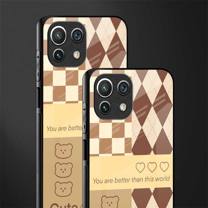you're my world brown edition glass case for mi 11 lite image-2