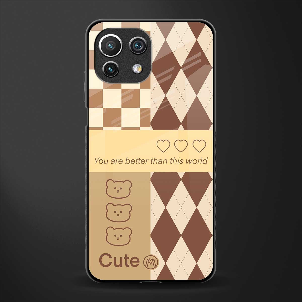 you're my world brown edition glass case for mi 11 lite image
