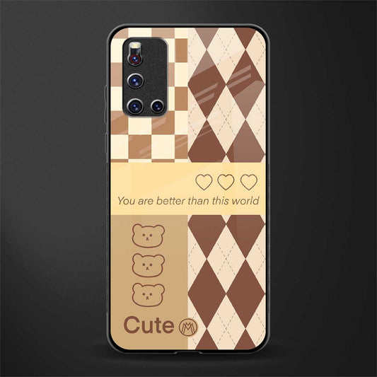 you're my world brown edition glass case for vivo v19 image
